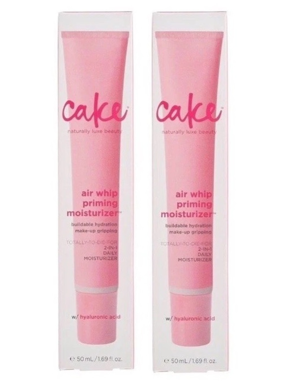 2-PACK Cake Air Whip Face Primer 2in1 Daily Priming Moisturizer 1.69 fl oz. Each